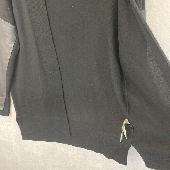 Armani Exchange 100% Merino Wool Oversized Cardigan Sweater Womens Medium Black - Picture 10 of 14